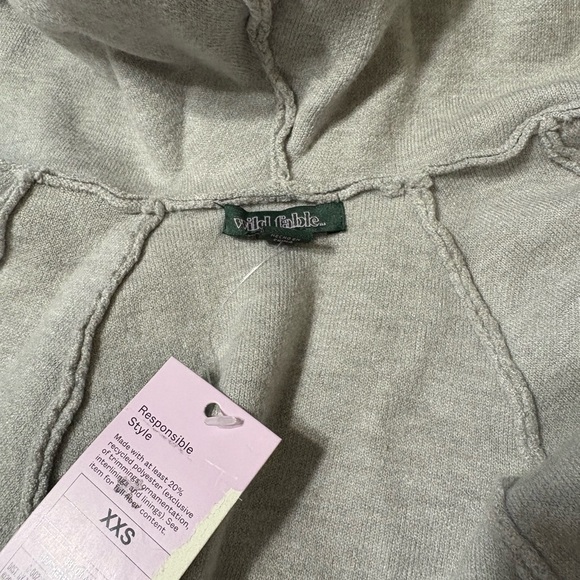 Wild Fable Light Gray Hooded Cardigan - Picture 3 of 5